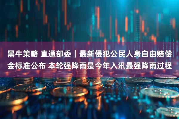 黑牛策略 直通部委｜最新侵犯公民人身自由赔偿金标准公布 本轮强降雨是今年入汛最强降雨过程